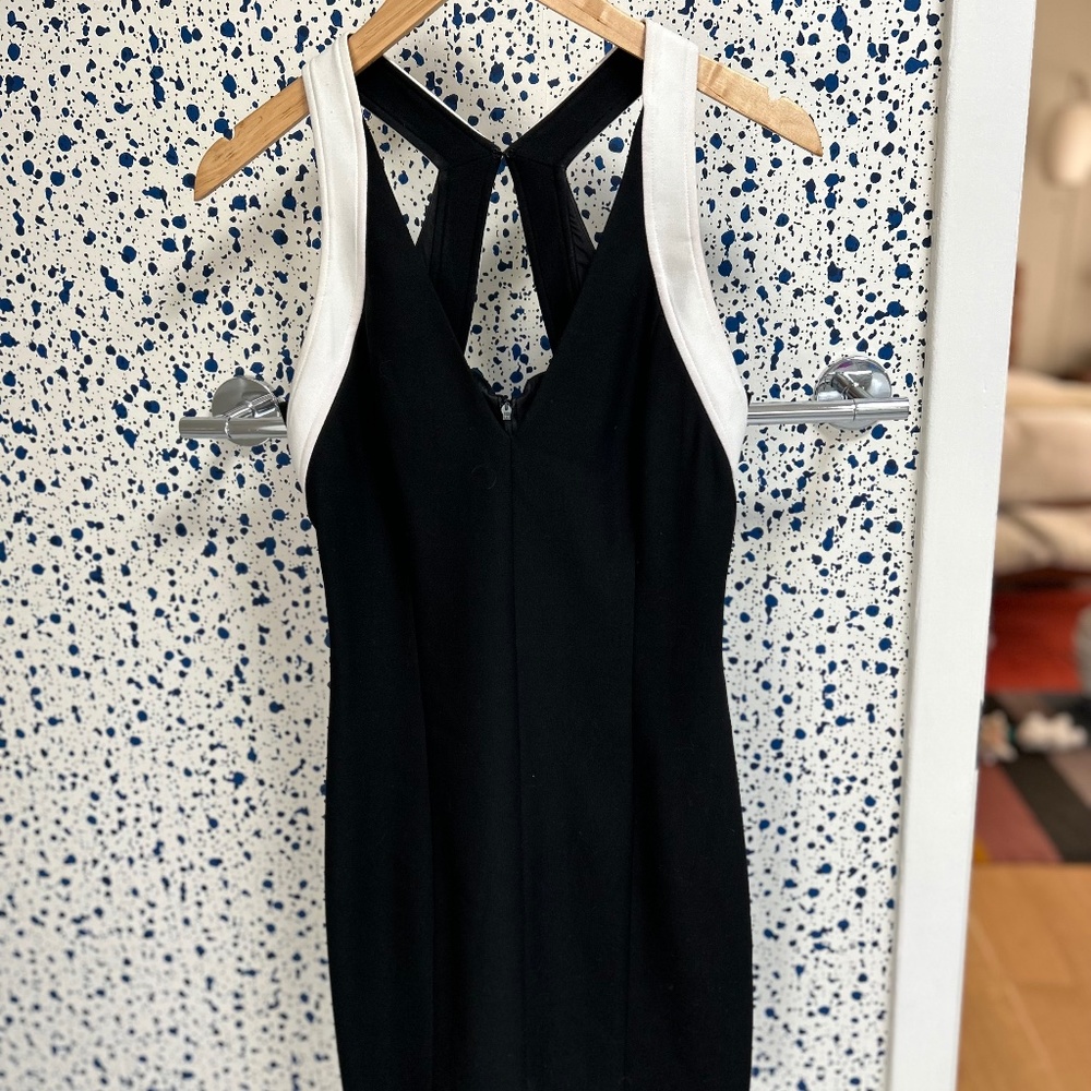 Elizabeth & James black and white mini dress (size 4)
